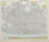LIVERPOOL town city map. Mersey Tunnel section. Ward boundaries.LETTS 1884