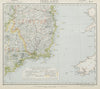 SE IRELAND LEINSTER. Lighthouses Lifeboat stations Round towers. LETTS 1884 map