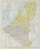 BENELUX. Netherland Belgium & Luxembourg. Lighthouses canals. LETTS 1884 map