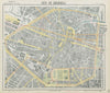 BRUSSELS BRUXELLES BRUSSEL antique town city map plan. Tramways. LETTS 1884