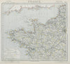 NW FRANCE. Britanny Normandy Loire. Lighthouses British Consuls. LETTS 1884 map