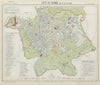 ROME ROMA antique town city map plan. Building profiles. LETTS 1884 old