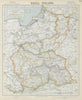 POLAND POLSKA Kielce Warsaw Radom Plock Lomza Lublin Kalisz. LETTS 1884 map