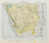 BRITISH INDIA SOUTH. Mysore Carnatic Madras. Tea plantations. LETTS 1884 map
