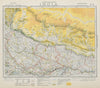 NEPAL & NORTHERN INDIA. Ganges Lucknow Varanasi Tea plantations. LETTS 1884 map