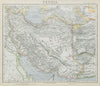 PERSIA IRAN. Ottoman Iraq. Caspian Sea. Afghanistan. LETTS 1884 old map