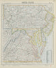 MID-ATLANTIC STATES. Pennsylvania NJ Maryland Delaware Virginia. LETTS 1884 map