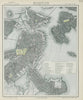 BOSTON antique town city map plan. Charlestown. LETTS 1884 old