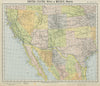 SOUTHWESTERN USA & NORTHERN Mexico. California Texas. Railroads. LETTS 1884 map