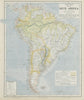 SOUTH AMERICA. Amazon rainforest. Pampas Selvas Llanos. LETTS 1884 old map