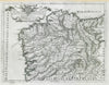 Il Regno di Galicia. Kingdom of Galicia. NW Spain. DE ROSSI / CANTELLI 1696 map