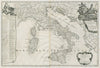 Italia Ecclesiastica. Ecclesiastical Italy. DE ROSSI 1691 old antique map