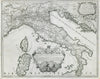 L'Italia con le sue Poste e Strade… Italy post roads. ROSSI / CANTELLI 1695 map