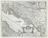 Dalmatia, Istria, Bosnia, Servia, Croatia… ROSSI / CANTELLI DA VIGNOLA 1684 map