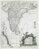 Penisola dell India di qua dal Gange Indian subcontinent ROSSI/CANTELLI 1683 map