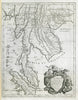 Penisola dell India di là dal Gange. Indochina. DE ROSSI / CANTELLI 1683 map