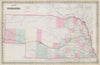 Colton's Nebraska. Decorative antique US state map 1869 old chart