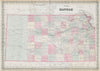 Colton's Kansas. Decorative antique US state map 1869 old chart