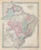 Colton's Brazil & Guayana. Rio de Janeiro plan. Guyanas. Antique map 1869