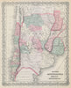 Colton's Argentine Republic, Chili, Uruguay & Paraguay. Argentina Chile 1869 map