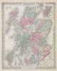 Scotland. Decorative antique map. COLTON 1869 old plan chart