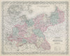 Colton's Prussia and Saxony. Eastern Germany & Northwest Poland 1869 old map