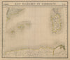 Europe. Iles Baléares & Sardaigne #25 Sardinia Balearics VANDERMAELEN 1827 map