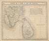 Asie. Inde & Ceylan #108 India Sri Lanka Kerala Tamil Nadu VANDERMAELEN 1827 map