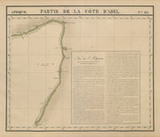 Afrique Partie de la Côte d'Adel 34 Somalia Horn of Africa VANDERMAELEN 1827 map