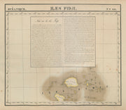 Océanique. Iles Fidji 40 Fiji islands Viti Levu Vanua Levu VANDERMAELEN 1827 map