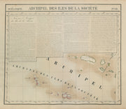 Océanique Iles de la Société #42 Tahiti Rangiroa Polynesia VANDERMAELEN 1827 map