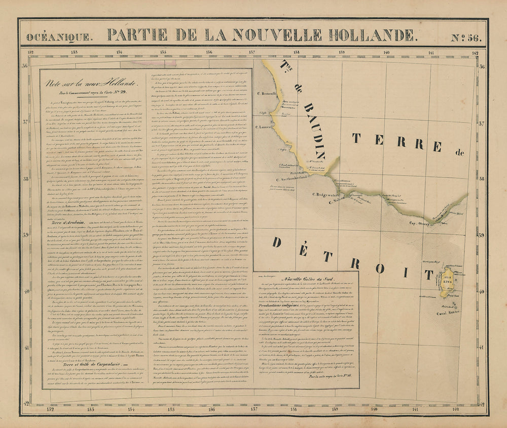 Océanique. Partie… Nlle Hollande #56. Victoria S Australia VANDERMAELEN 1827 map