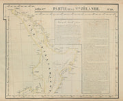 Océanique Partie de la Nle Zélande 59 New Zealand North Is VANDERMAELEN 1827 map