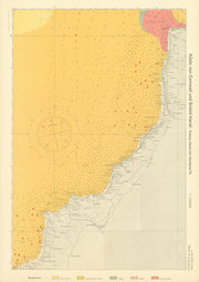 41a. North Cornwall Devon coast. Padstow Hartland Pt. KRIEGSMARINE Nazi map 1940