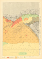 Lisbon. Tagus estuary centre. Portugal. KRIEGSMARINE Nazi map 1943 old