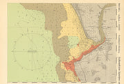 Sanlucar de Barrameda Guadalquivir Spain KRIEGSMARINE Nazi map 1943 old