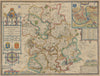 Shropshyre. Shropshire county map by John Speed. Bassett & Chiswell edition 1676