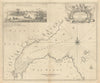 BELFAST LOUGH sea chart. 1690 William III at Carrickfergus. COLLINS 1723 map