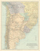 Argentine Republic, Chile, Paraguay & Uruguay. South America. STANFORD 1904 map