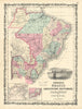 Johnson's Brazil, Argentine Republic, Paraguay & Uruguay. South America 1861 map