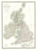 Carte des Iles Britanniques… British Isles. LAPIE 1829 old antique map chart