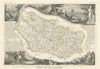 Département de la SOMME. Decorative antique map/carte by Victor LEVASSEUR 1856