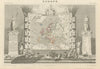 EUROPE. Decorative antique map/carte by Victor LEVASSEUR 1856 old