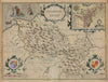 Denbighshire county map by John Speed. Sudbury & Humble edition c1627 old
