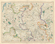 CHILTERN HILLS & UPPER THAMES VALLEY. Buckinghamshire, Oxfordshire CARY 1832 map