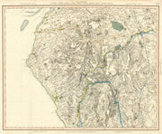THE ENGLISH LAKE DISTRICT. Cumberland, Westmoreland & Lancashire. CARY 1832 map