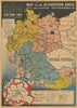 Atlanta Karte der Besatzungs-Zonen. Map of the Occupation Areas of Germany 1946