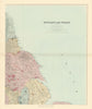 North east England. Tyneside Yorkshire Lincolnshire. 62x51cm STANFORD 1896 map