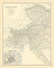 Austro-Hungarian Monarchy (West) Vienna Austria. 50x60cm. JOHNSTON 1876 map