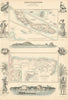Dutch West Indies & South America. Curaçao Guyana Surinam St. Martin c1863 map